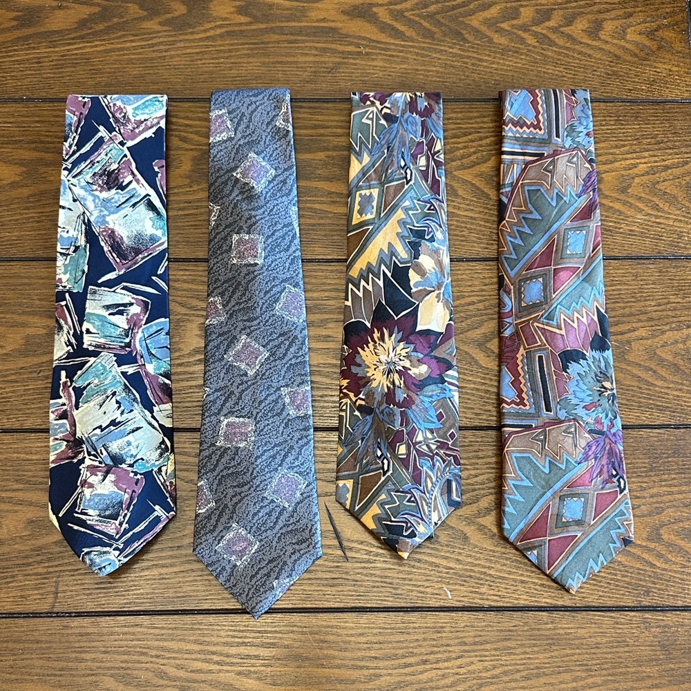 Stylish Vintage Men's Patterned Ties Set
